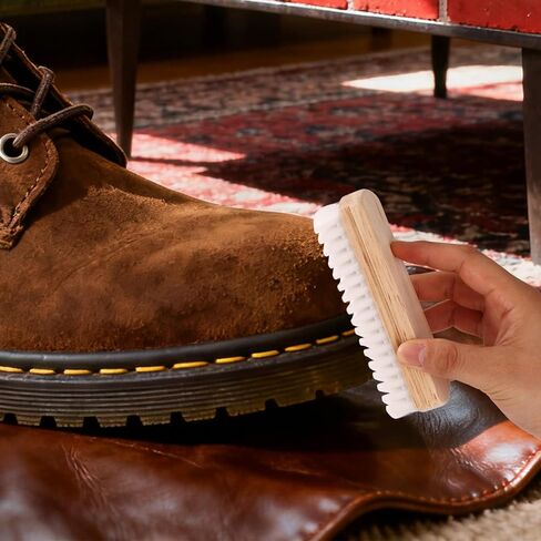 3pcs Suede Shoe Brush and Eraser Kit, Professional Suede & Nubuck Rubber Cleaning Cleaner Brushes with Wood Handle for Shoes & Boots in Saudi Arabia