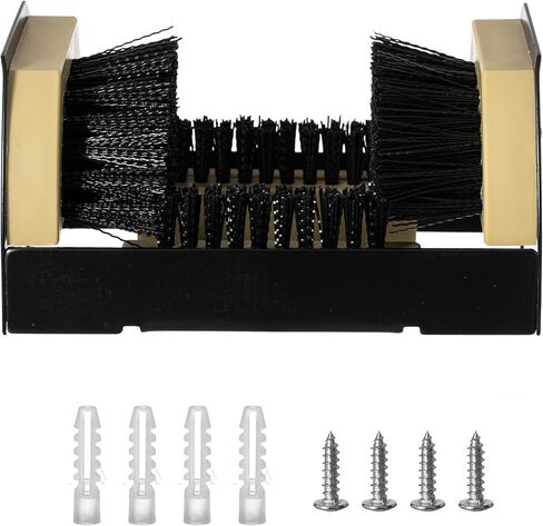 Heavy-Duty Metal and Wooden Base Shoe Cleaner and Boot Scraper, Portable or Floor-Mounted Scrubbing Brush for Indoor and Outdoor Use, All Weather Boot Cleaner - Removes Mud, Snow and Sand, Wooden in Saudi Arabia