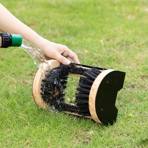 Heavy-Duty Metal and Wooden Base Shoe Cleaner and Boot Scraper, Portable or Floor-Mounted Scrubbing Brush for Indoor and Outdoor Use, All Weather Boot Cleaner - Removes Mud, Snow and Sand, Wooden in Saudi Arabia
