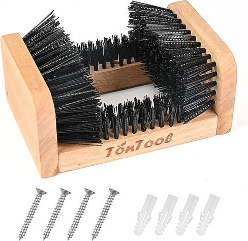 Boot Scrubber Wooden Boot Brush, Shoe Cleaner Brush for Outdoor Mud & Dirt-9.13 * 6.14 * 4.07in Shoe Cleaning Brush in Saudi Arabia