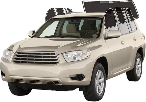 طبقة تظليل نافذة مسبقة القطع لسيارة Toyota Highlander 2001-2007 من جميع الجوانب + الزجاج الأمامي الخلفي 25% VLT 2Ply مضاد للكسر، كتلة من الأشعة فوق البنفسجية، حماية الخصوصية، سهل التركيب، لا حاجة للتشذيب، تقليل الحرارة والوهج in Kuwait