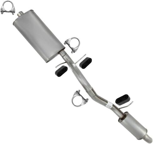 كاتم صوت العادم ومجموعة أنابيب الذيل متوافقة مع Chevy Suburban 1500 2007-2014 5.3L | ستانلس ستيل | العادم الشمالي الشرقي | يتضمن مشابك وشماعات مجانية | استبدال مباشر مناسب in Kuwait