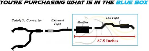كاتم صوت العادم ومجموعة أنابيب الذيل متوافقة مع Chevy Suburban 1500 2007-2014 5.3L | ستانلس ستيل | العادم الشمالي الشرقي | يتضمن مشابك وشماعات مجانية | استبدال مباشر مناسب in Kuwait