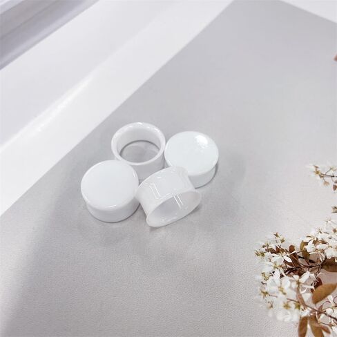 NewZenro Double Flared White Acrylic Ear Tunnel Plugs Gauges Expanders Saddle Hollow Tunnels Stretcher Earrings for Men Women Unique Lobe Stretching Body Piercings Jewelry 2 Pairs Set in Saudi Arabia