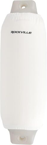 Rockville C8527W غطاء مصد القارب مقاس 8.5 بوصة × 27 بوصة، قماش أبيض مطاطي، يناسب مصدات سميكة مقاس 8-9.5 بوصة، خياطة مزدوجة in Kuwait