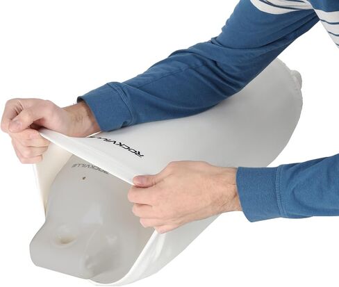 Rockville C8527W غطاء مصد القارب مقاس 8.5 بوصة × 27 بوصة، قماش أبيض مطاطي، يناسب مصدات سميكة مقاس 8-9.5 بوصة، خياطة مزدوجة in Kuwait