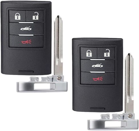 زوج Keyecu استبدال مفتاح فوب الذكي 4 أزرار لسيارة شيفروليه كورفيت 2008-2013، معرف لجنة الاتصالات الفيدرالية M3N5WY7777A، P/N:25926479 25926480 in Kuwait