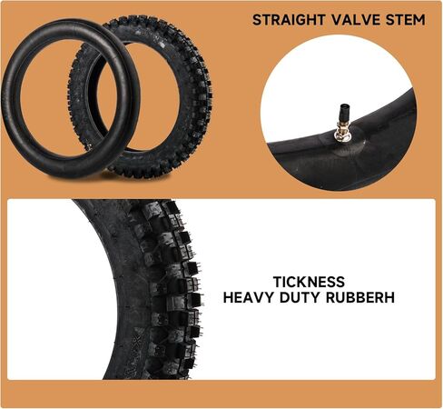 80/100-12 3.00-12 Rear 60/100-14 2.50-14 Front Tire Inner Tube for KLX110 KX60 KX65 PW80 TTR90 TTR110 CRF70 XR70 RM60 JR80 DS80 DRZ110 Apollo RFZ SSR TaoTao 110cc 125cc Pit Dirt Bike in Saudi Arabia
