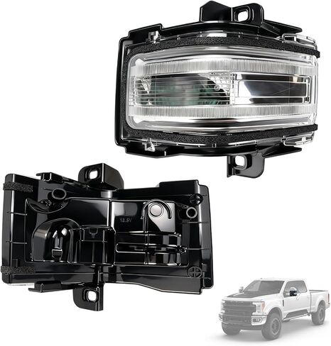 مؤشر مصباح إشارة الانعطاف للباب الأيسر للسائق متوافق مع Ford F-150 F-250 F-350 F-450 F-550 2015-2024 يستبدل FL34-13B382-CA in Kuwait