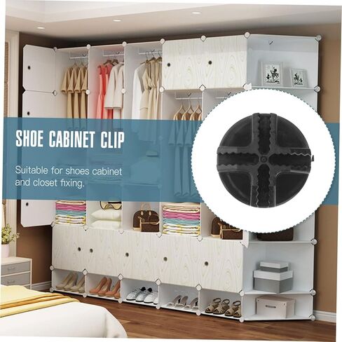 40 Pcs Abs Plastic Connectors for Cube Storage Shelving Modular Organizer Closet Wire Grid Cubes in Saudi Arabia