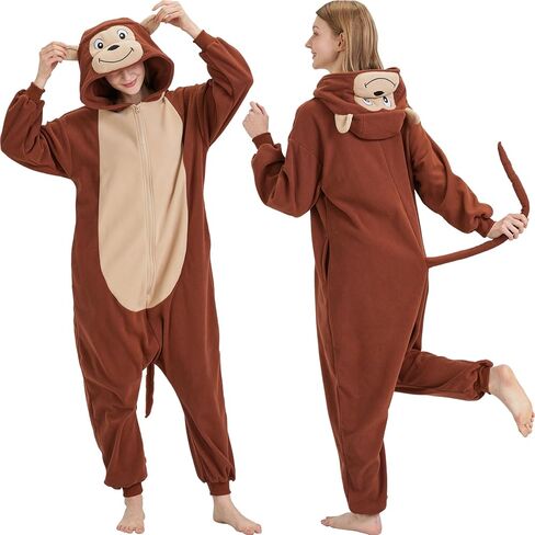 Adult Animal Onesie Halloween Costume One-Piece Cosplay Pajamas for Women and Men in Saudi Arabia
