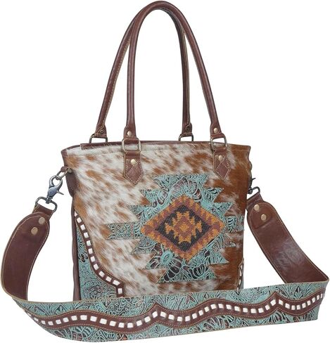 Azure Patterned Hairon Leather Bag in Kuwait