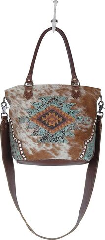 Azure Patterned Hairon Leather Bag in Kuwait