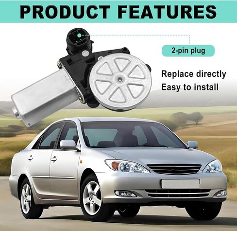 محرك النافذة الأمامي الأيسر للسائق متوافق مع Toyota Camry 2002-2006، Highlander 2001-2007، RAV4 2001-2005، Lexus ES300 2002-2003، LS430 2001-2006 إلخ، استبدل OE 85720-33l20 in Kuwait