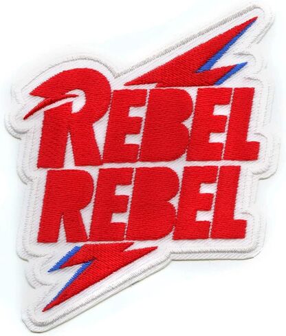 David Bowie Rebel Rebel Large Patch Icon Bolt Glam Embroidered Iron On in Saudi Arabia