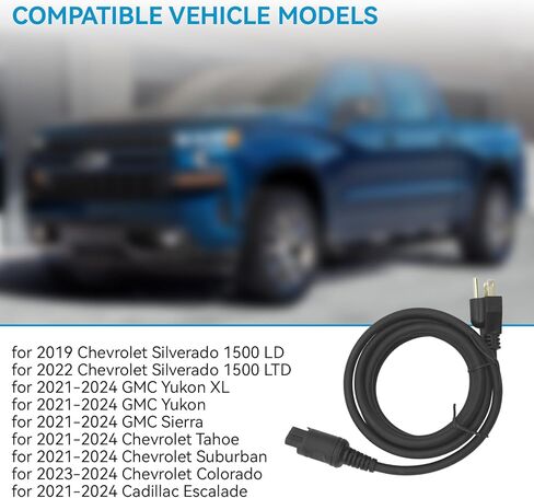 Engine Coolant Heater Cable Compatible with Chevy Silverado 1500 LD/LTD 2019-2023 Tahoe Suburban & GMC Yukon XL Sierra & Cadillac Escalade 2021-2024 Colorado 2023-2024 Replaces# 84564686 in Kuwait
