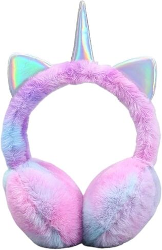 mens ear muffs for winter Children Unicorn Warm Earflap Colorful Soft Plush Fluffy Cat Ears Earmuffs Kids Winter Outdoor mens earmuffs(MC 4) in Kuwait
