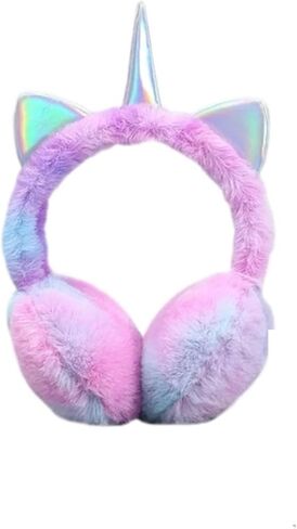 mens ear muffs for winter Children Unicorn Warm Earflap Colorful Soft Plush Fluffy Cat Ears Earmuffs Kids Winter Outdoor mens earmuffs(MC 4) in Kuwait