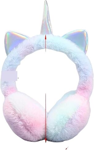 mens ear muffs for winter Children Unicorn Warm Earflap Colorful Soft Plush Fluffy Cat Ears Earmuffs Kids Winter Outdoor mens earmuffs(MC 4) in Kuwait