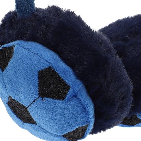 Soccer Shape Boys Earmuff Blue Black Winter Ear Warmer Outdoor Cold Weather Warm Ear Cover in Saudi Arabia