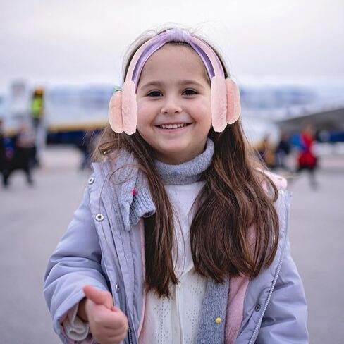 Baluue ’s Winter Earmuffs Plush Ear Warmer Soft Protective Ear Covers Pink Strawberry Design for Boys and Cold Weather Outdoor Use in Saudi Arabia
