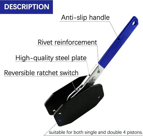 أداة ضغط فرجار الفرامل 4 خطافات، أداة ضاغط مكبس الفرجار مع سقاطة 360 درجة وأداة فرجار الفرامل أداة فرجار فرامل احترافية لمكبس رباعي مزدوج واحد، إصلاح فرامل سيارة شاحنة الدفع الرباعي in Kuwait