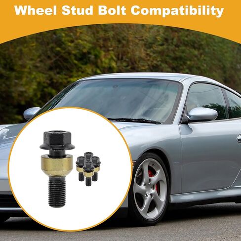 5 Pcs M14x1.5 Wheel Lug Stud for Porsche 718 Boxster 2.0L/H4 2.5L 2017 Front Rear Wheel Stud Bolt Set No.WHT006978 Alloy Steel Black in Kuwait