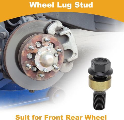 5 Pcs M14x1.5 Wheel Lug Stud for Porsche 718 Boxster 2.0L/H4 2.5L 2017 Front Rear Wheel Stud Bolt Set No.WHT006978 Alloy Steel Black in Kuwait