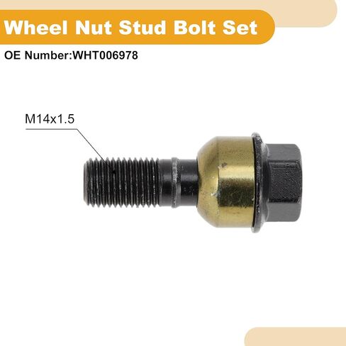 5 Pcs M14x1.5 Wheel Lug Stud for Porsche 718 Boxster 2.0L/H4 2.5L 2017 Front Rear Wheel Stud Bolt Set No.WHT006978 Alloy Steel Black in Kuwait
