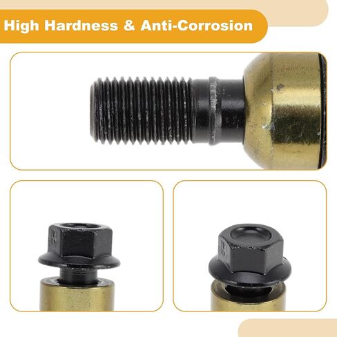 5 Pcs M14x1.5 Wheel Lug Stud for Porsche 718 Boxster 2.0L/H4 2.5L 2017 Front Rear Wheel Stud Bolt Set No.WHT006978 Alloy Steel Black in Kuwait