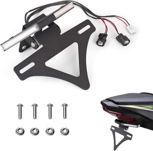 Motorcycle Fender Eliminator Kit Rear License Plate Holder with LED Light Fit for Kawasaki Ninja 636 ZX 6R ZX6R ZX-6R 636 2024 2025 Tail Tidy with Tail rack bracket Turn Signal Indicator in Saudi Arabia