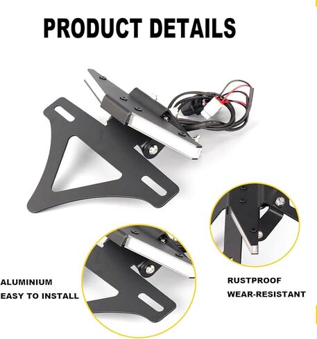 Motorcycle Fender Eliminator Kit Rear License Plate Holder with LED Light Fit for Kawasaki Ninja 636 ZX 6R ZX6R ZX-6R 636 2024 2025 Tail Tidy with Tail rack bracket Turn Signal Indicator in Saudi Arabia