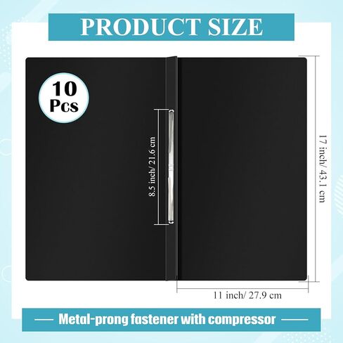 10 Pcs 11x17 Inch Pressboard Report Cover, 3" Capacity Presentation Binder Folder with Metal Prong Paper Fastener to Neatly Bind Reports Proposals Transcripts, Other Documents in Saudi Arabia