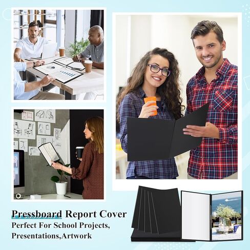 10 Pcs 11x17 Inch Pressboard Report Cover, 3" Capacity Presentation Binder Folder with Metal Prong Paper Fastener to Neatly Bind Reports Proposals Transcripts, Other Documents in Saudi Arabia