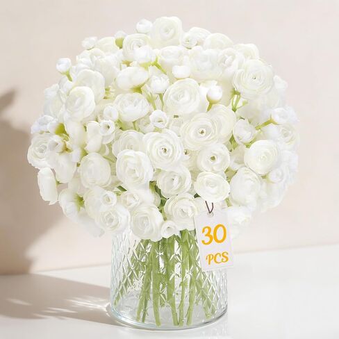 Alupssuc 30pcs حوذان الزهور الاصطناعية فو الحرير حوذان صغير، زهور الربيع الاصطناعية في الأماكن المغلقة لباقات DIY، السائبة وهمية الزفاف حشو الزهور لديكورات دش العروس، أحمر الخدود رث in Kuwait