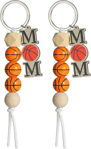 Hand Made Softball Baseball Football Basketball Volleyball and Mom Pendant Keychain Bag Charm Mother's Day Gift in Saudi Arabia