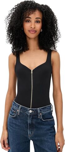 alice + olivia Women's Eve Zip Front Thong Bodysuit in Saudi Arabia