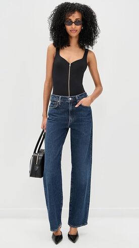 alice + olivia Women's Eve Zip Front Thong Bodysuit in Saudi Arabia