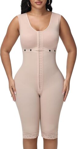 JOSHINE Fajas Colombianas Post Surgery Compression Garment Stage 2 Knee Length Full Body Shaper Tummy Control Shapewear in Saudi Arabia