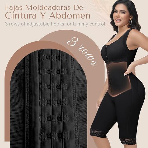 M MYODRESS Fajas كولومبياناس مولديدوراس محدد شكل الجسم التحكم في البطن ملابس داخلية طول الركبة بعد الجراحة ملابس ضغط in Kuwait
