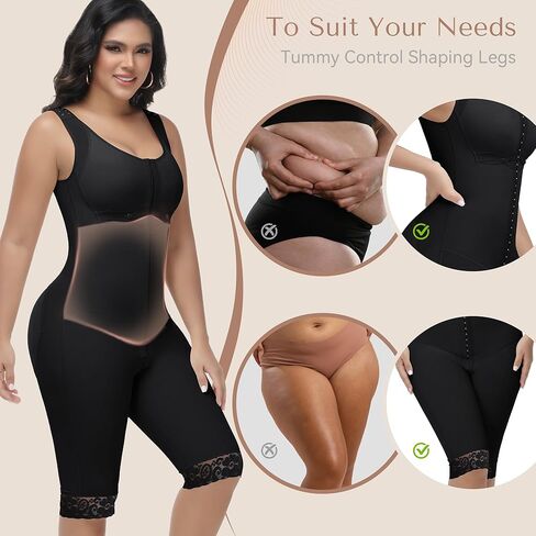 M MYODRESS Fajas كولومبياناس مولديدوراس محدد شكل الجسم التحكم في البطن ملابس داخلية طول الركبة بعد الجراحة ملابس ضغط in Kuwait