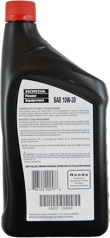 Honda Power Equipment 10W-30 Motor Oil, 1-Qt. Bottle in Saudi Arabia