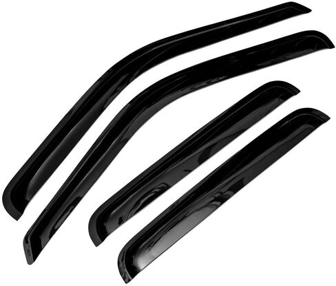 Smoked Out-Channel Window Vent Guard Rain Visors Compatible with 1999-2016 F250/F350/F450 CREWCAB ONLY in Saudi Arabia