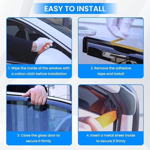 Upgrade in-Channel Rain Guards for Chevy Silverado/GMC Sierra 1500 2019-2026, Side Window Guard Shade Deflectors Compatible with Chevy Silverado/GMC Sierra 1500 Accessories 2019-2026 in Saudi Arabia