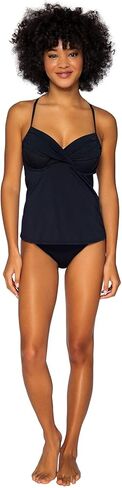 Sunsets Crossroads Tankini Women's Swimsuit Top with Underwire, Black, 40DD in Saudi Arabia