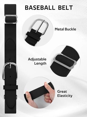 Cooraby Baseball Socks and Belt Combo Youth Boys Adjustable Softball Football Socks and Elastic Baseball Belts for Boys Girls in Kuwait