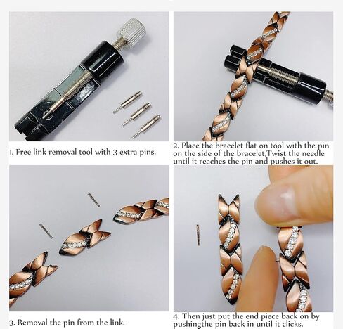 أساور نحاسية للنساء أساور مغناطيسية نقية للنساء كريستال لينك مجوهرات عيد الميلاد هدية 3500 غاوس ضبط أداة in Kuwait