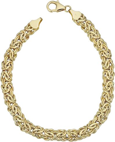 Kooljewelry 14k Yellow Gold 6 mm Byzantine Bracelet (7.5 inch) in Saudi Arabia