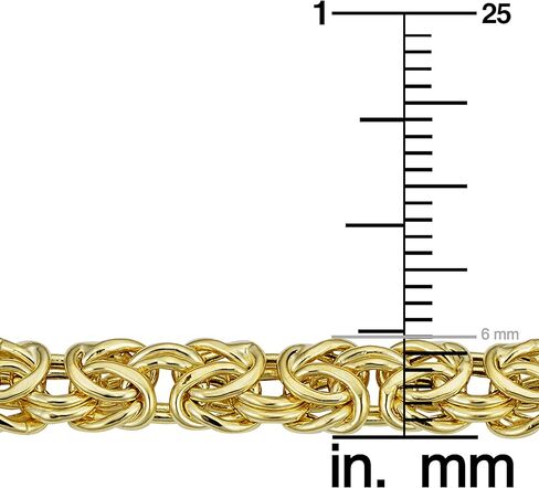 Kooljewelry 14k Yellow Gold 6 mm Byzantine Bracelet (7.5 inch) in Saudi Arabia