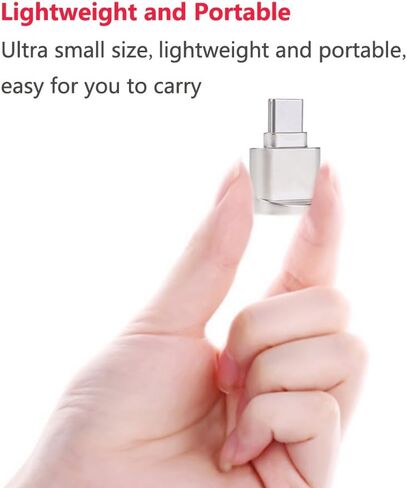 Sanpyl Type C TF Card Reader, Ultra Small Aluminum Alloy OTG Reader with Plug & Play Design for Easy Photos Files Transfer, Portable Adapter in Saudi Arabia